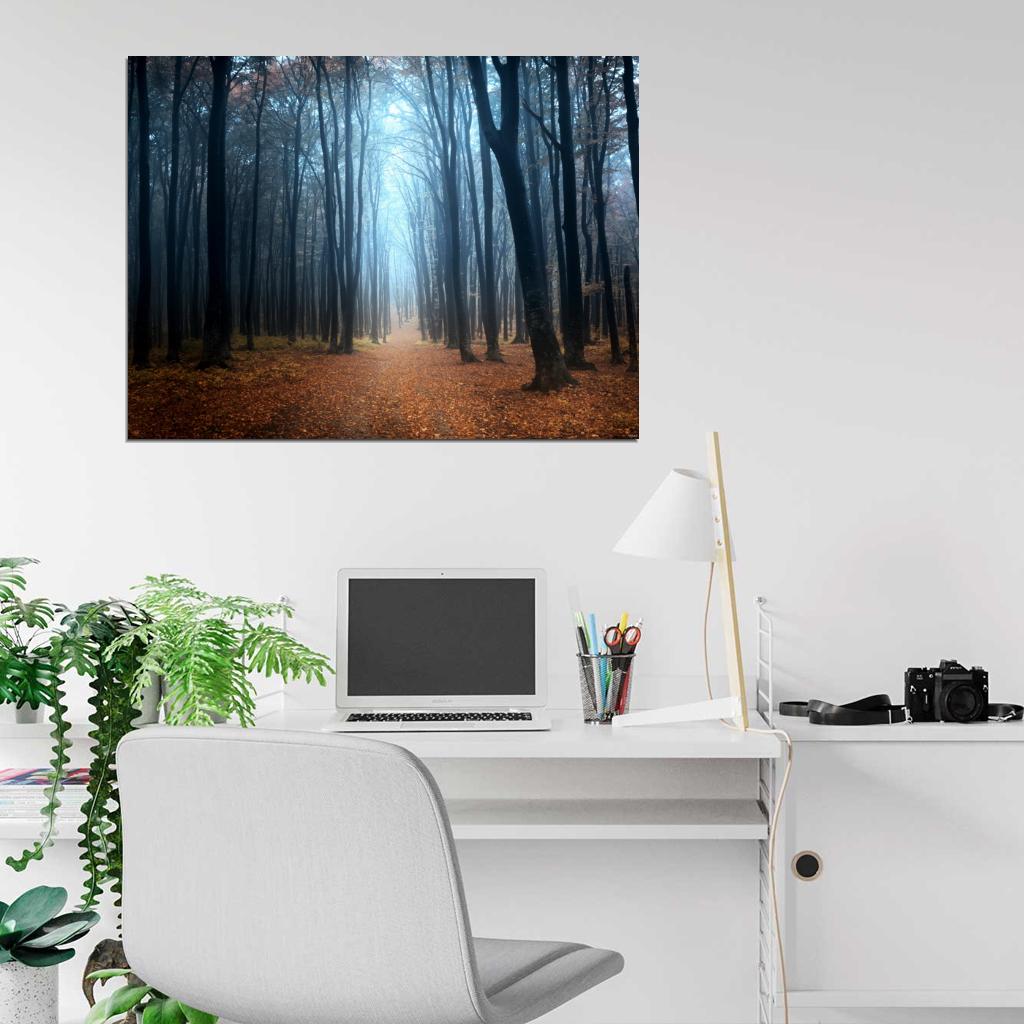 Forest Trees Autumn Fall Beautiful Nature Wall Decor Room Print Poster