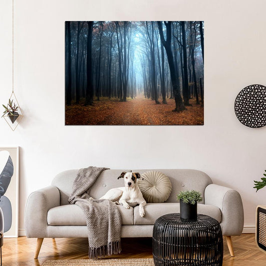 Forest Trees Autumn Fall Beautiful Nature Wall Decor Room Print Poster
