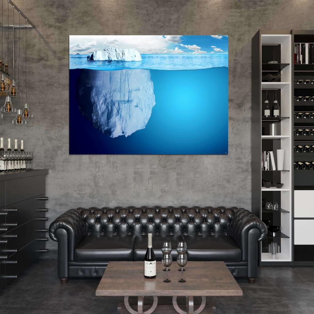 Awesome Glacier Underwater Beautiful Nature Wall Decor Room Print Poster