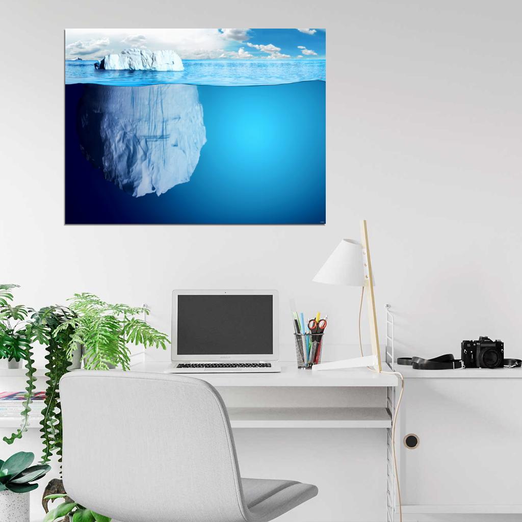 Awesome Glacier Underwater Beautiful Nature Wall Decor Room Print Poster