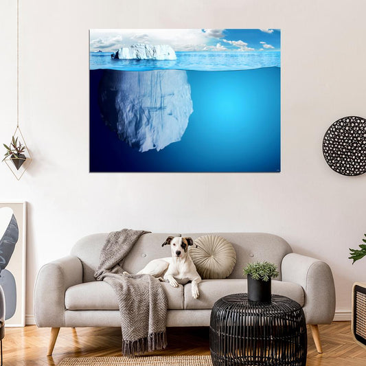 Awesome Glacier Underwater Beautiful Nature Wall Decor Room Print Poster