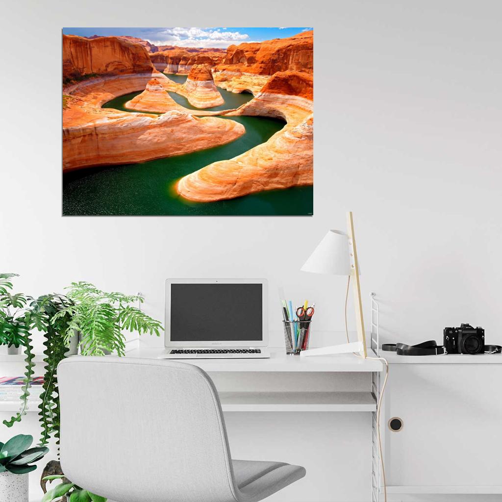 Grand Canyon River Colorado Beautiful Nature Wall Decor Room Print Poster