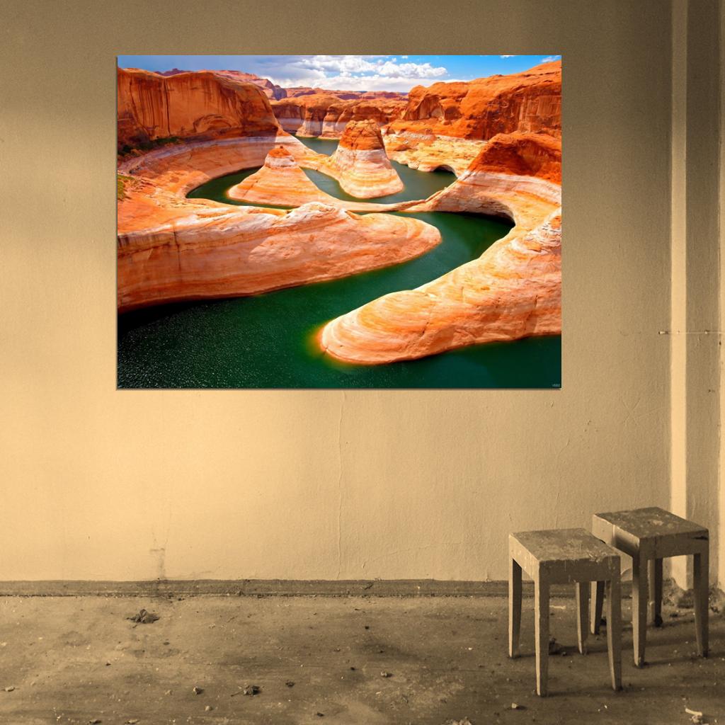 Grand Canyon River Colorado Beautiful Nature Wall Decor Room Print Poster