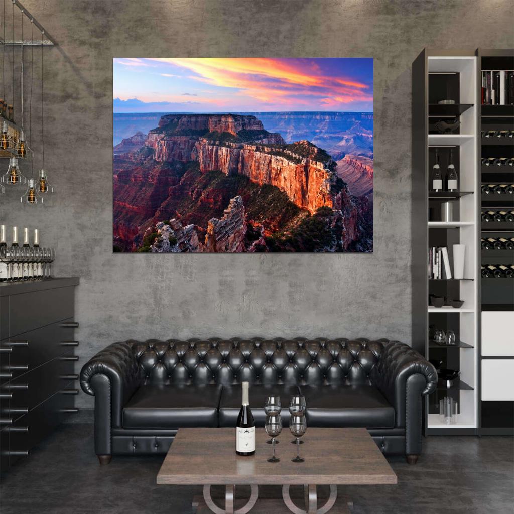 Grand Canyon Mountain Cliffs Beautiful Nature Wall Decor Room Print Poster