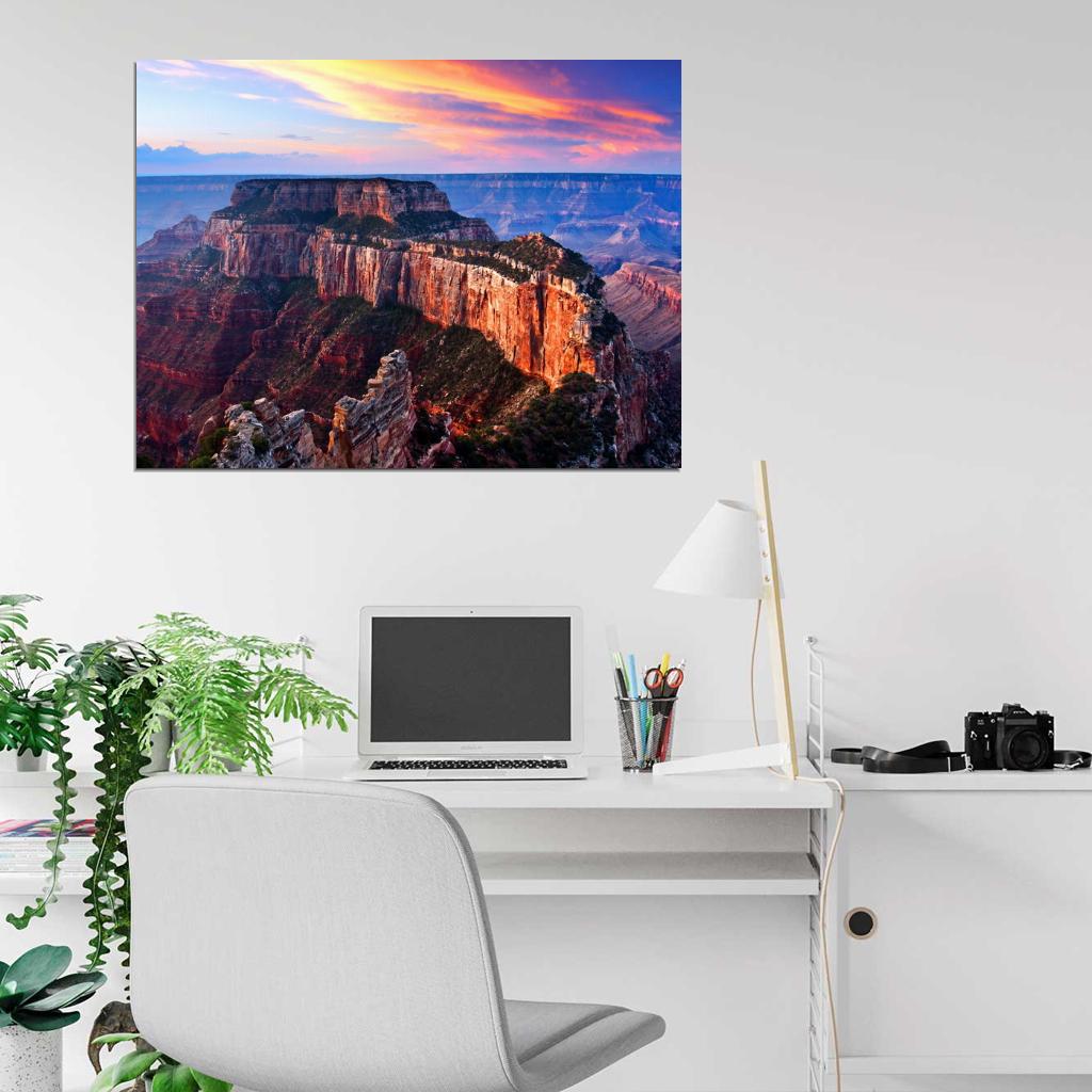 Grand Canyon Mountain Cliffs Beautiful Nature Wall Decor Room Print Poster
