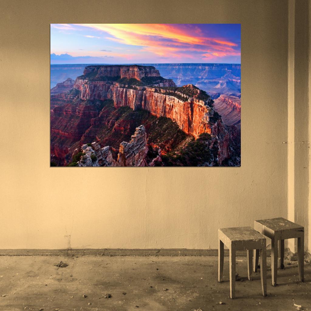 Grand Canyon Mountain Cliffs Beautiful Nature Wall Decor Room Print Poster
