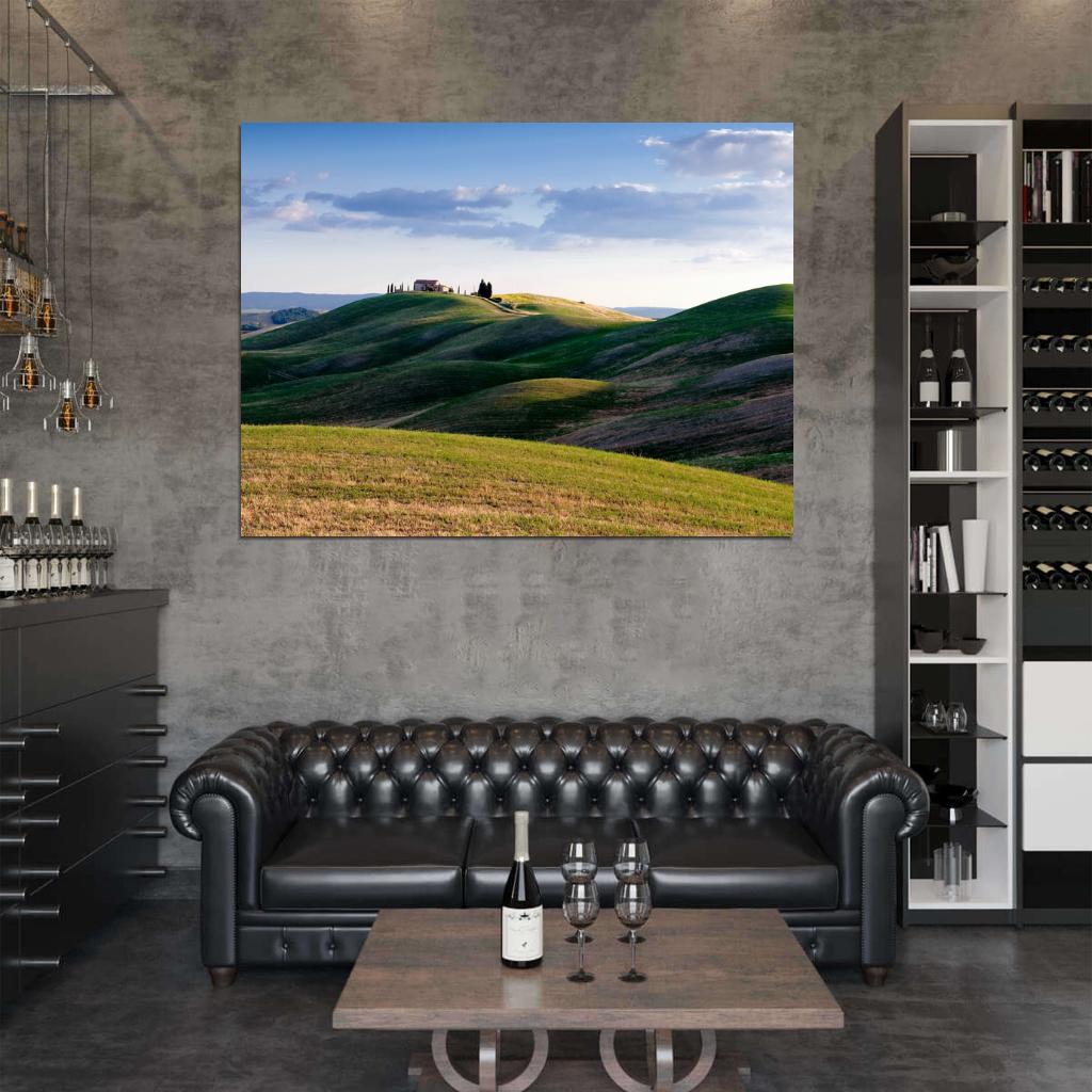 Hills Sky Village Stunning Beautiful Nature Wall Decor Room Print Poster