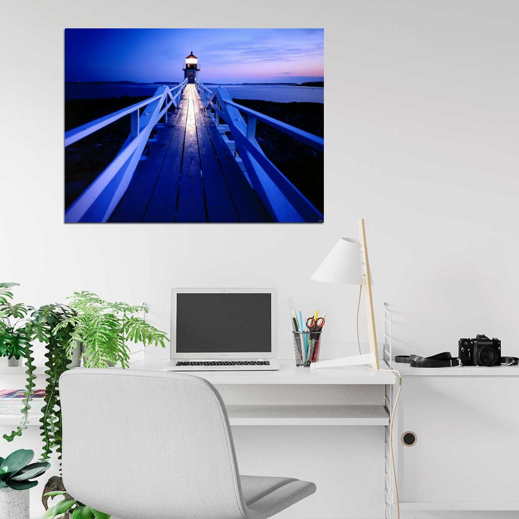 Lighthouse Night Awesome Beautiful Nature Wall Decor Room Print Poster