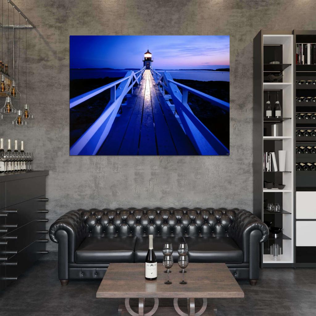 Lighthouse Night Awesome Beautiful Nature Wall Decor Room Print Poster