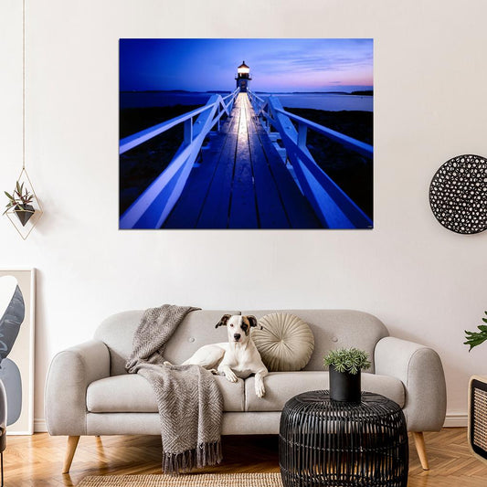 Lighthouse Night Awesome Beautiful Nature Wall Decor Room Print Poster