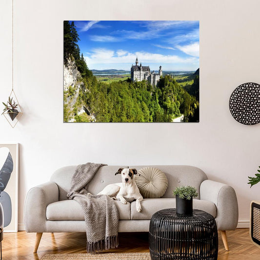 Neuschwanstein Castle Bavarian Alps Germany Wall Decor Room Print Poster