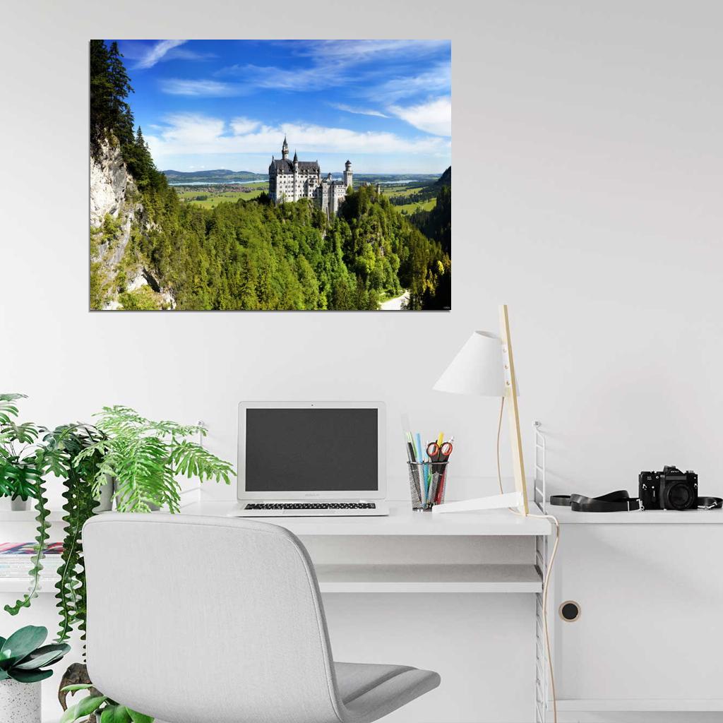 Neuschwanstein Castle Bavarian Alps Germany Wall Decor Room Print Poster