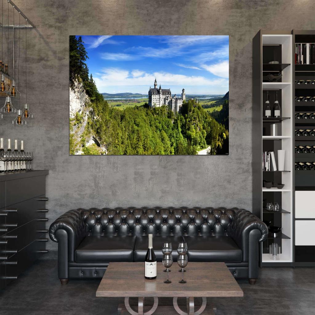 Neuschwanstein Castle Bavarian Alps Germany Wall Decor Room Print Poster
