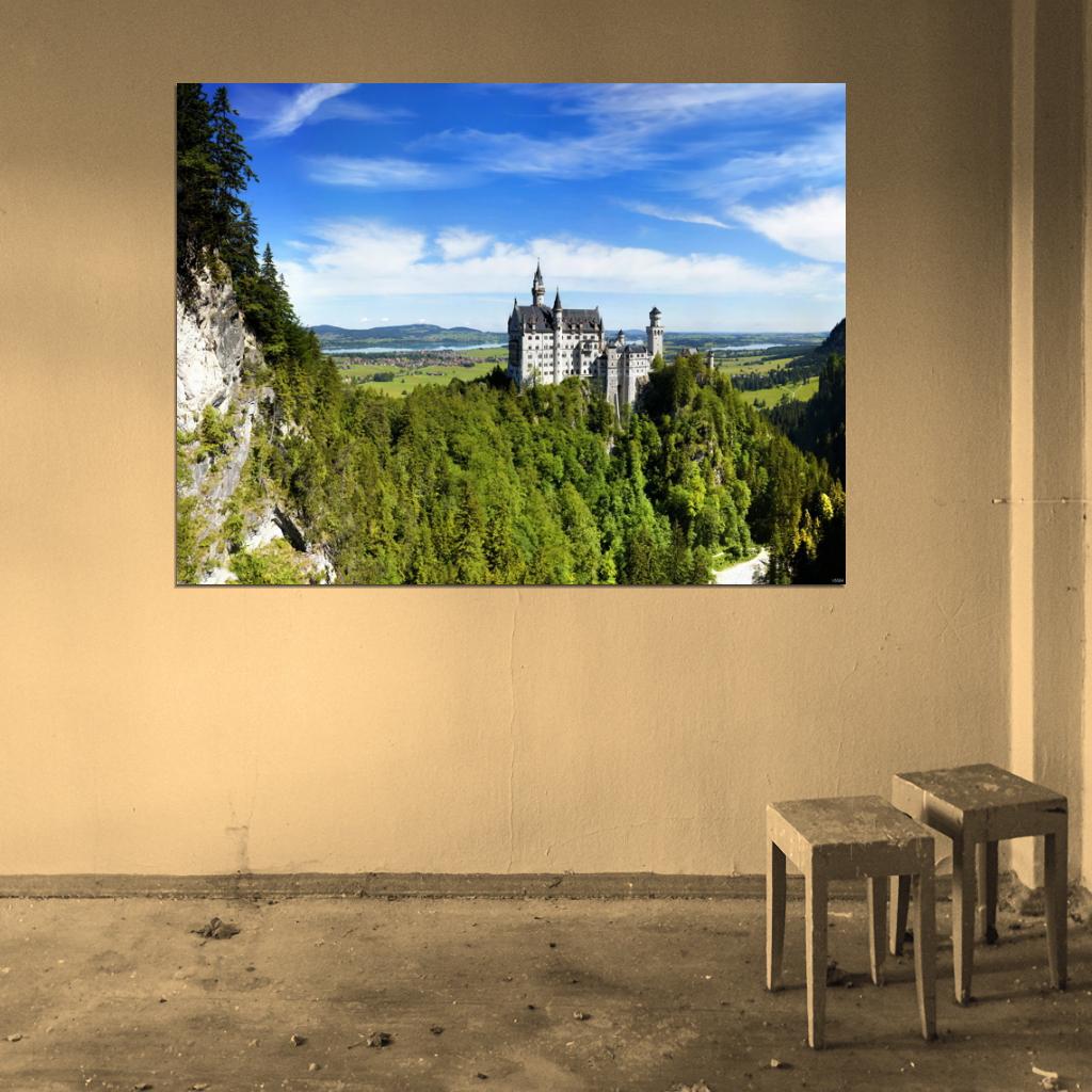 Neuschwanstein Castle Bavarian Alps Germany Wall Decor Room Print Poster