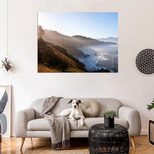 Hills Forest Waves Sea Beautiful Nature Wall Decor Room Print Poster