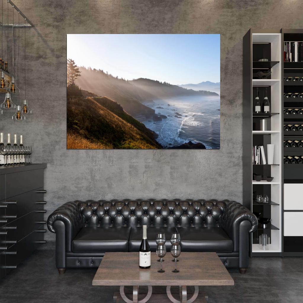 Hills Forest Waves Sea Beautiful Nature Wall Decor Room Print Poster