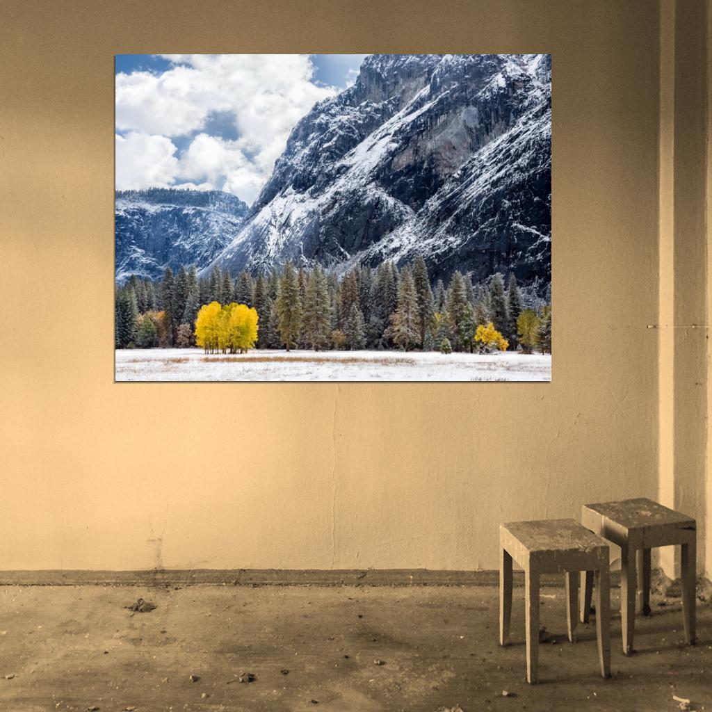 Tuolumne Meadows USА Snow Mountains Beautiful Wall Decor Room Print Poster