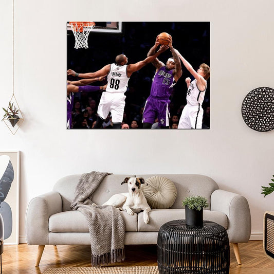 DeMarcus Cousins Rebound Basketball Sport Wall Art Print Poster