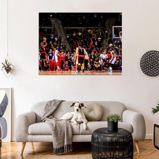 Kyle Lowry Buzzer Beater Raptors Basketball Wall Art Print Poster