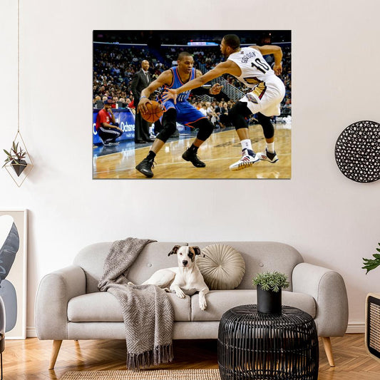 Russell Westbrook Oklahoma City Basketball Wall Art Print Poster