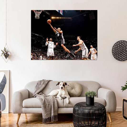 Tony Parker Layup Basketball Wall Art Print Poster