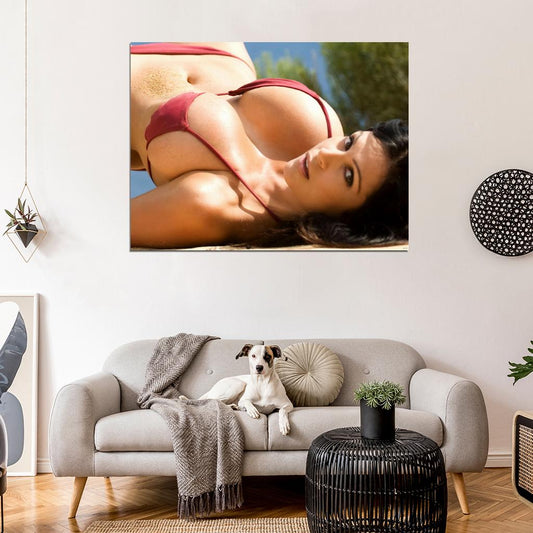 Denise Milani Beautiful Sexy Hot Boobs Model Wall Art Print Poster