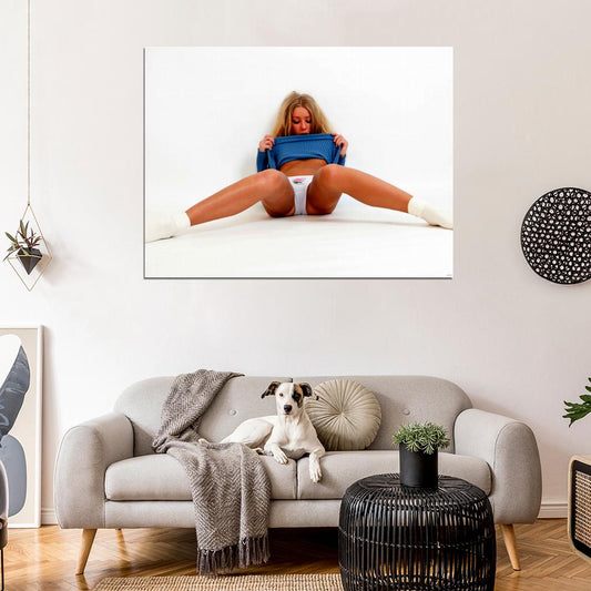 Louisa Marie Cute Panties Hot Sexy Model Wall Art Print Poster