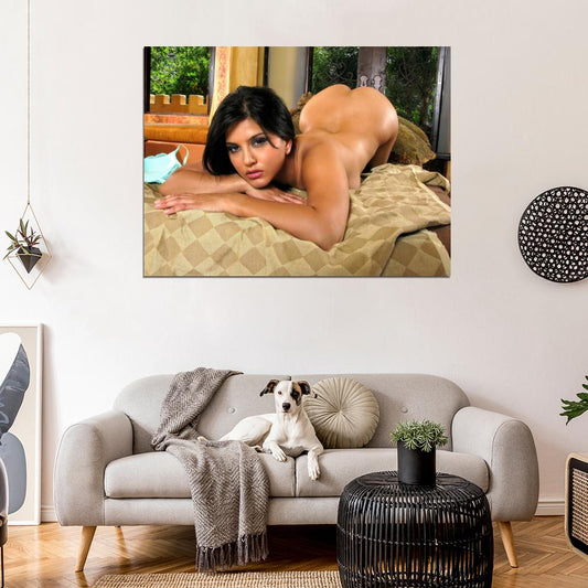 Sunny Leone Nude Naked Ass Sexy Hot Model Wall Art Print Poster