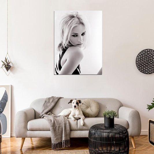 Diane Kruger Beautiful Portrait Actress BW Wall Art Print Poster