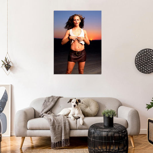 Jennifer Garner Beach Actress Wall Art Print Poster
