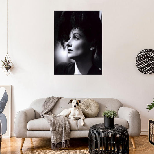 Carole Lombard Portrait Old Retro Vintage BW Wall Art Print Poster