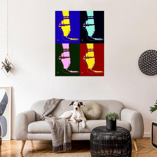 Fashion Pop Art Female Shoe Modern Retro Wall Art Print Poster