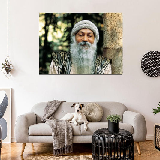 Osho Acharya Rajneesh Indian Guru Portrait Wall Art Print Poster
