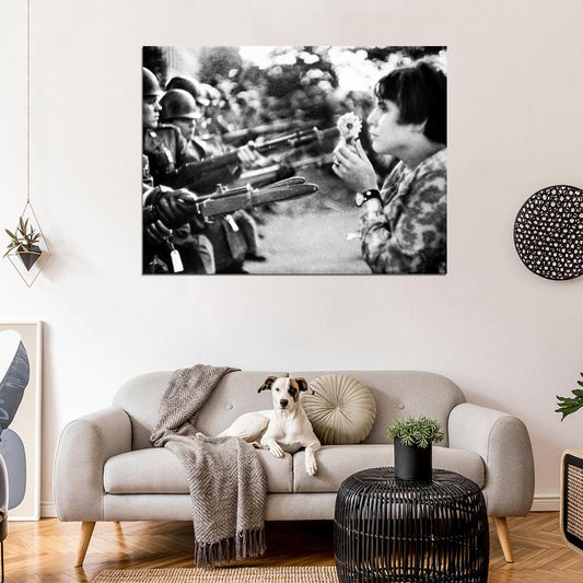 Peace March Washington 1967 Retro Vintage BW Wall Art Print Poster