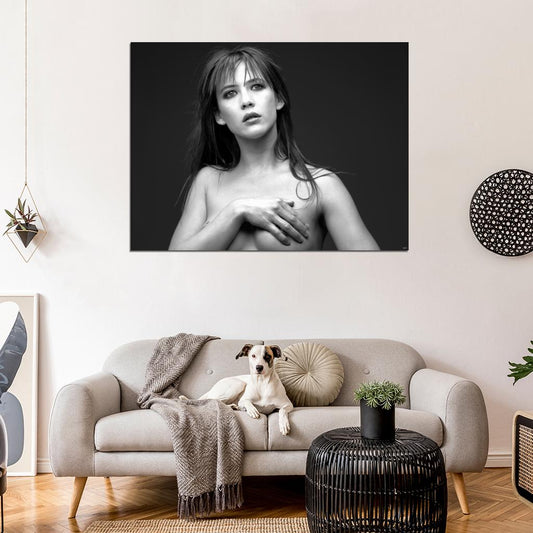 Sophie Marceau Hot Sexy Beautiful Portrait BW Wall Art Print Poster