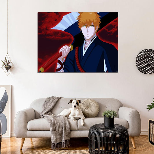 Bleach Kurosaki Ichigo Anime Manga Art Wall Art Print Poster