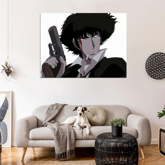 Cowboy Bebop Spike Spiegel Gun Pistol Anime Manga Art Wall Art Print Poster