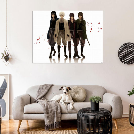 Gintama Characters Sakata Gintoki Katsura Kotaro Tatsuma Sakamoto Takasugi Shinsuke Anime Manga Art Wall Art Print Poster