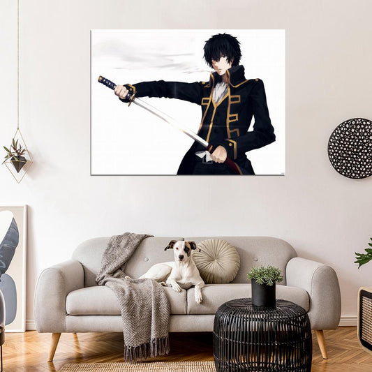 Gintama Hijikata Toushirou Katana Anime Manga Art Wall Art Print Poster