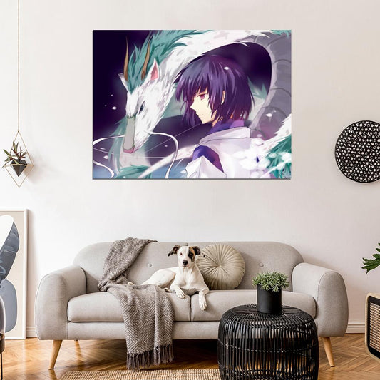 Spirited Away Haku Ogino Chihiro Sen Beautiful Amazing Anime Manga Art Wall Art Print Poster