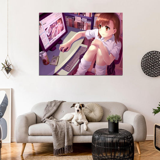 To Aru Kagaku no Railgun ToAru Majutsu no Index Hot Misaka Mikoto Anime Manga Art Wall Art Print Poster