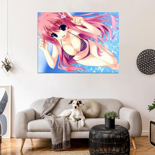 Baka and Test Hot Girl Big Boobs Bikini Baka to Test to Shoukanjuu Anime Manga Art Wall Art Print Poster