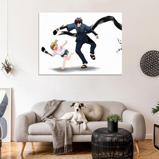 Barakamon Handa Seishuu Kotoishi Naru Kubota Hina Awesome Anime Manga Art Wall Art Print Poster