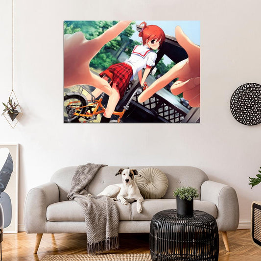 Beautiful Hot Cute Redhead School Girl Anime Manga Art Wall Art Print Poster