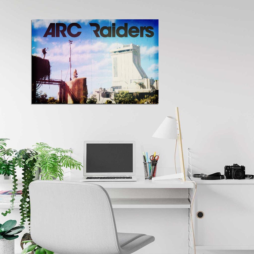ARC Raiders Poster Concept Art Retro Sci-Fi Landscape Video Game Wall Decor
