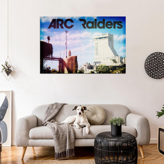 ARC Raiders Poster Concept Art Retro Sci-Fi Landscape Video Game Wall Decor
