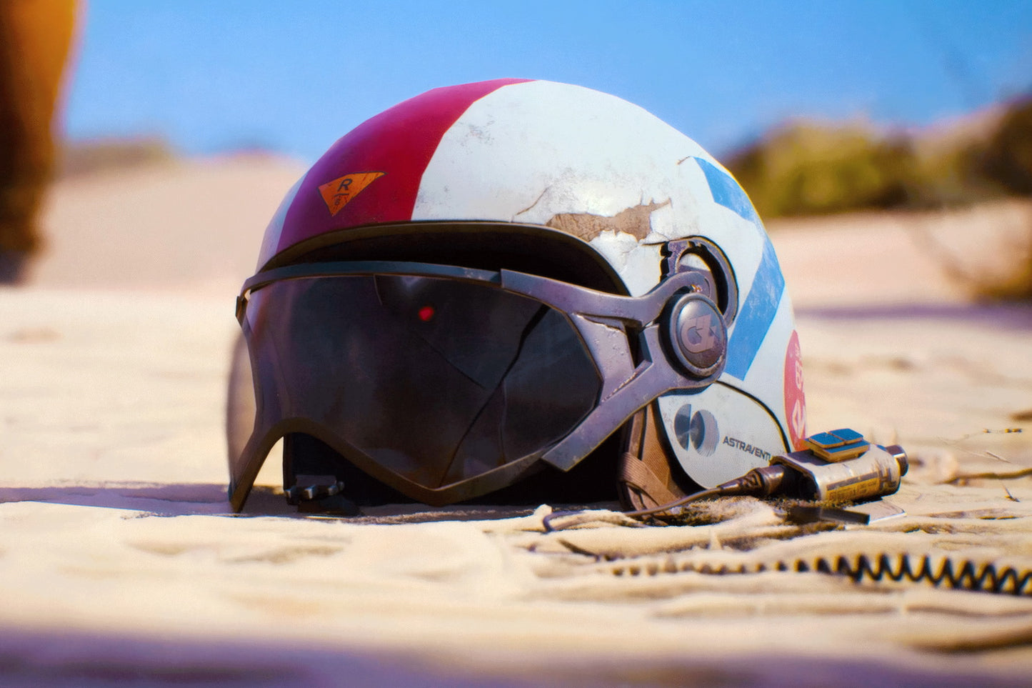 ARC Raiders Poster Helmet Retro Sci-Fi Concept Art Video Game Wall Decor