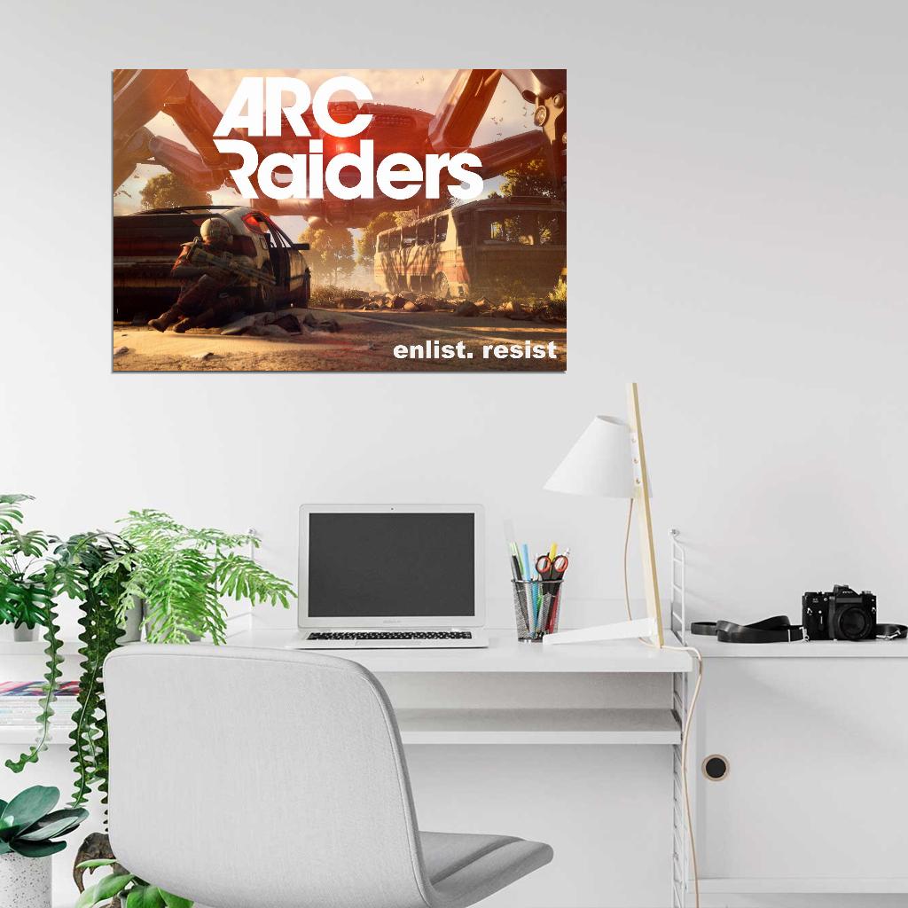 ARC Raiders Poster Robot The Queen Epic Concept Art Retro Sci-Fi Video Game Wall Decor