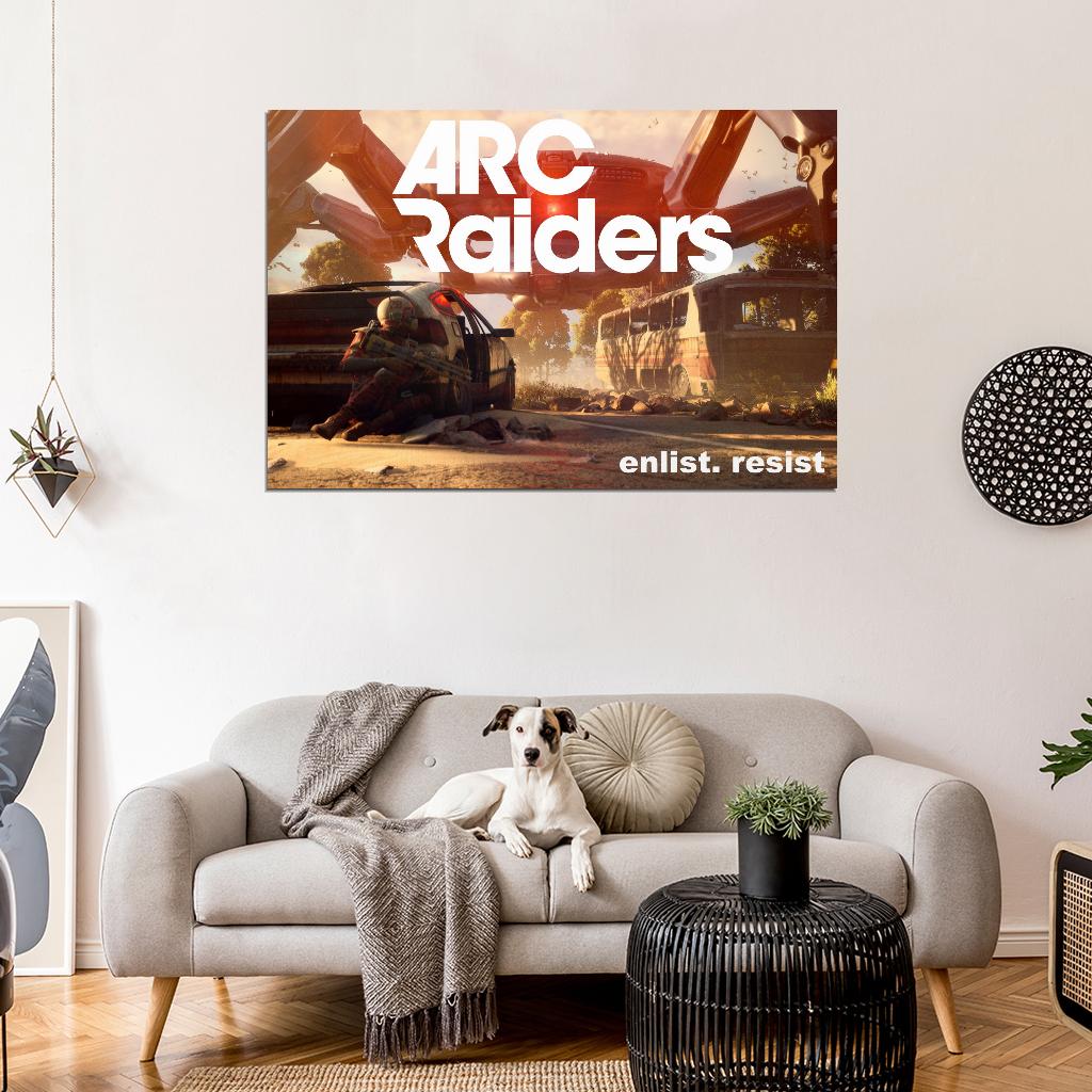 ARC Raiders Poster Robot The Queen Epic Concept Art Retro Sci-Fi Video Game Wall Decor