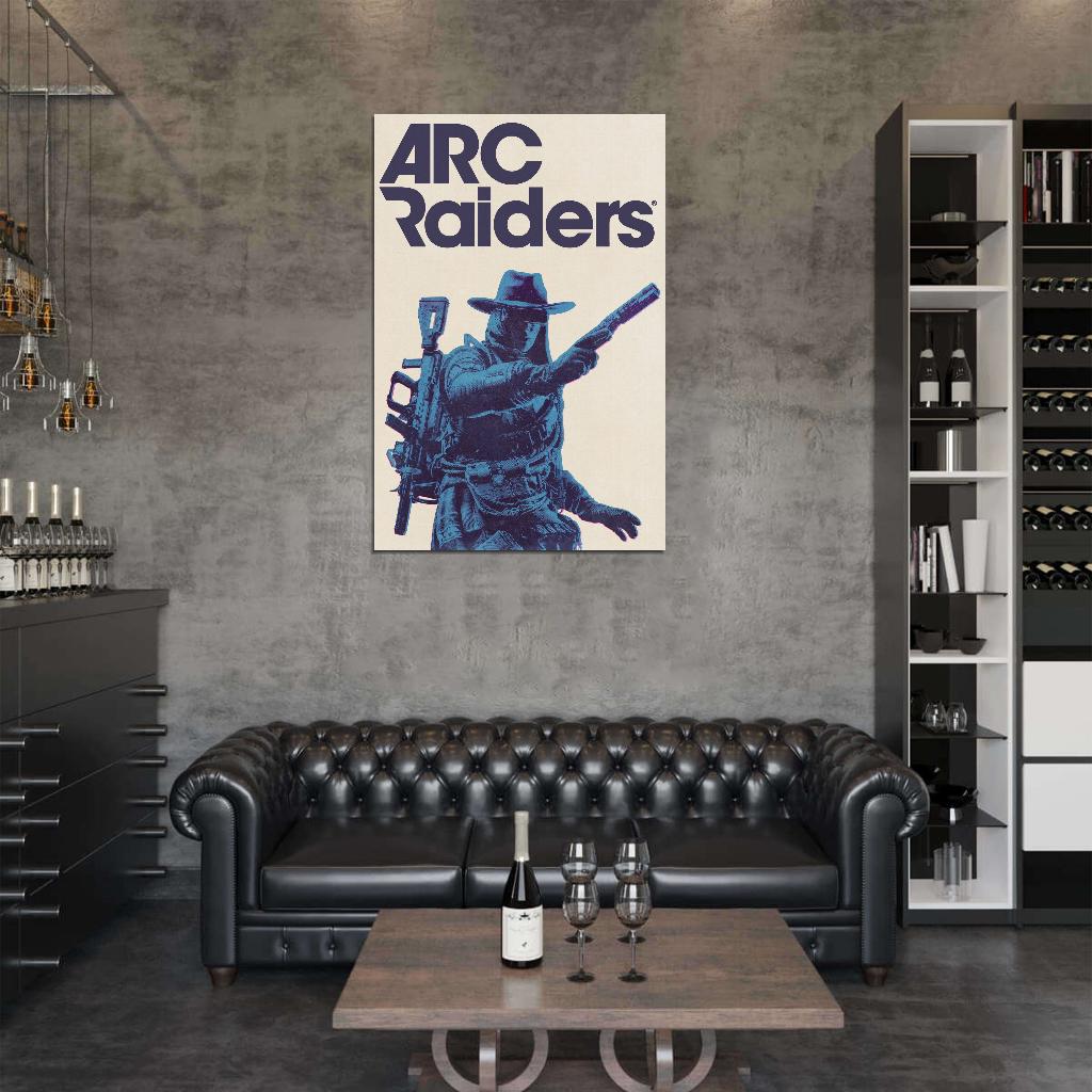 ARC Raiders Poster Cowboy Hat Raider Concept Art Sci-Fi Video Game Wall Decor